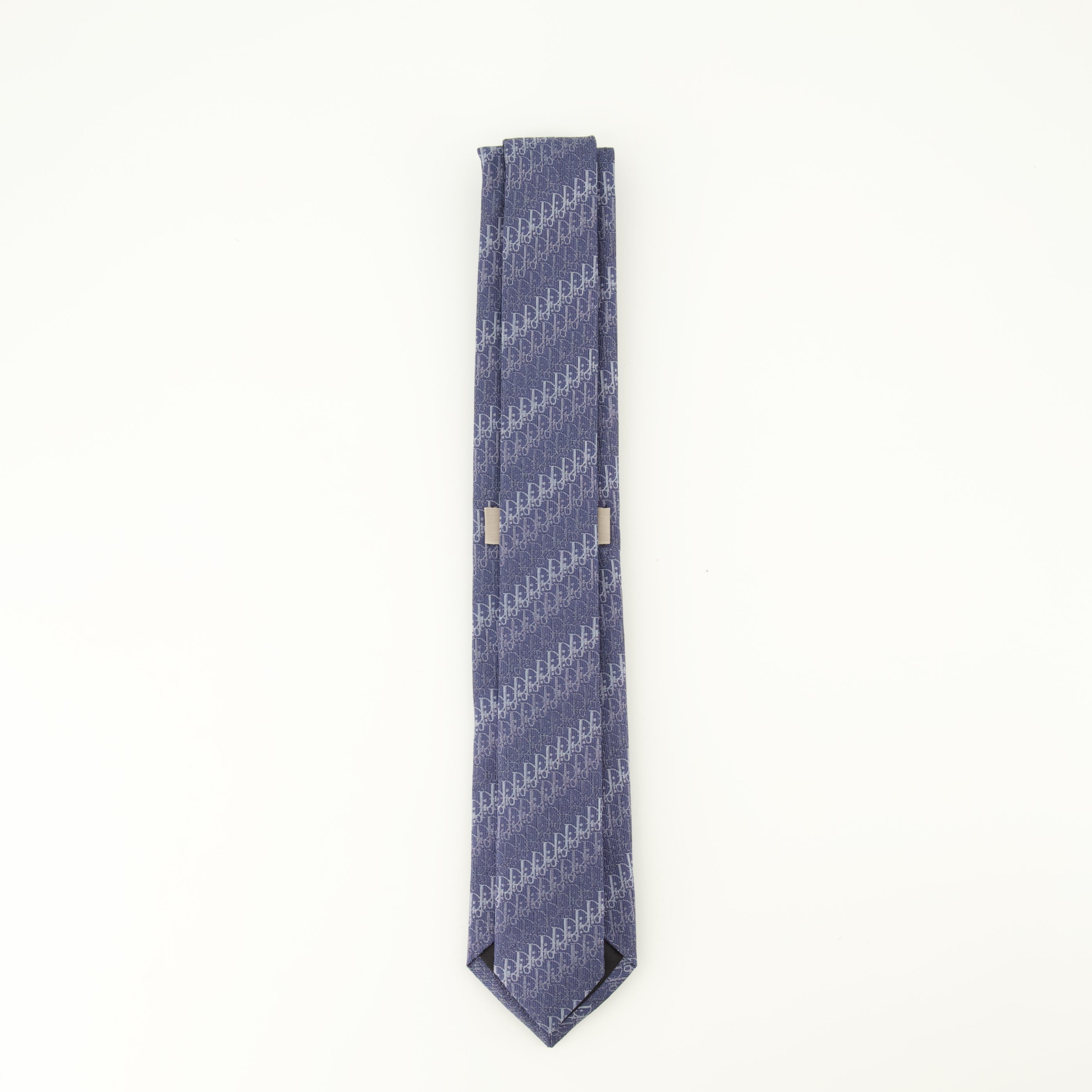 Oblique Blue Silk Tie