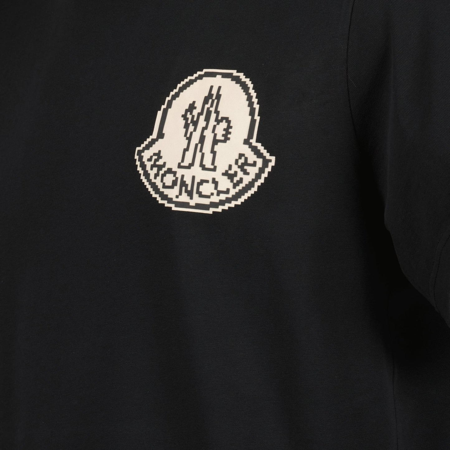 Moncler T-shirt, black logo tee, menswear fashion, designer cotton shirt, autumn-winter 2024