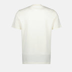 Moncler t-shirt, embroidered logo, cotton jersey, round neck t-shirt, casual fashion