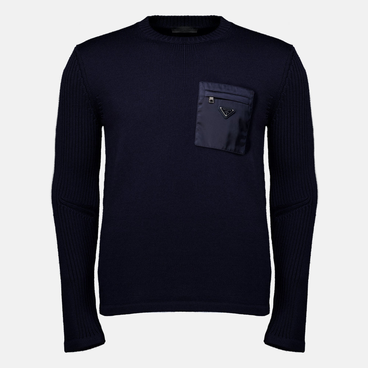 Pull en Maille Bleu Marine