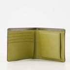 Diesel wallet, khaki leather wallet, unisex wallet, flap closure wallet, Spring-Summer 2025 collection