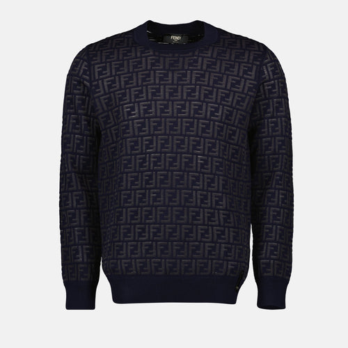 Wool Navy Crewneck Sweater