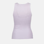 ribbed tank top, lilac top, summer fashion, cotton tank, casual wear