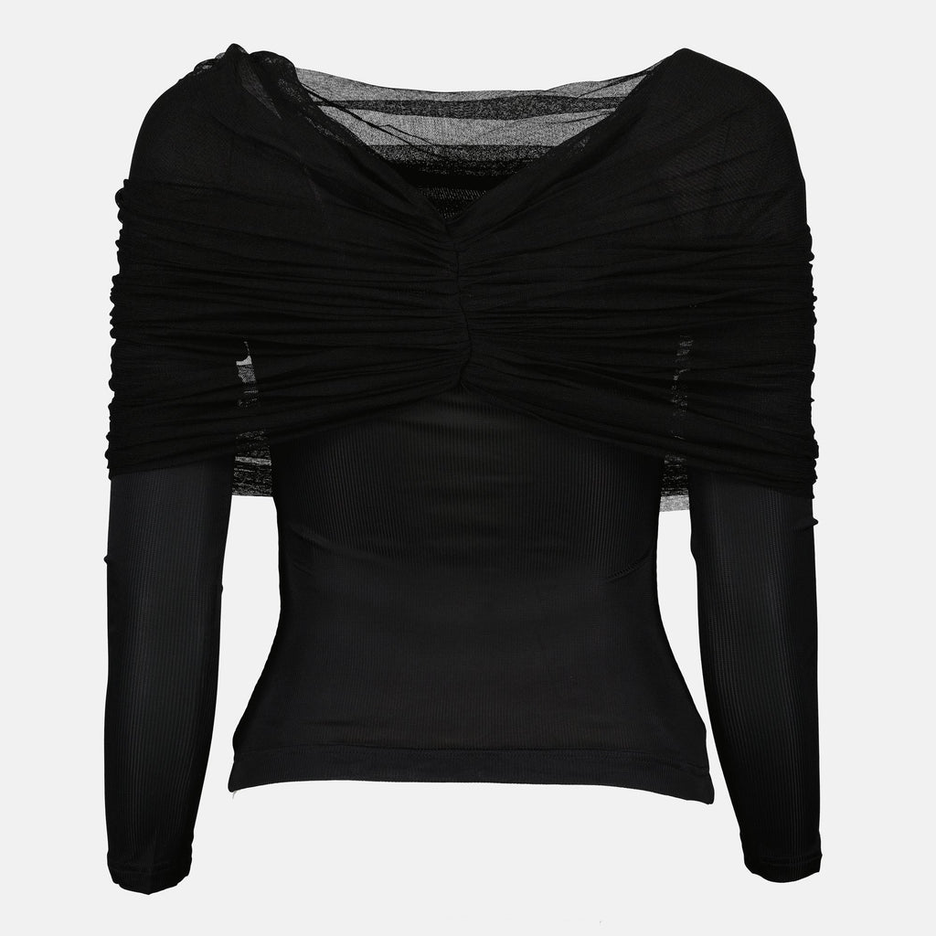 Christopher Esber, Le Haut Sonora, black top, slim fit, Autumn-Winter fashion