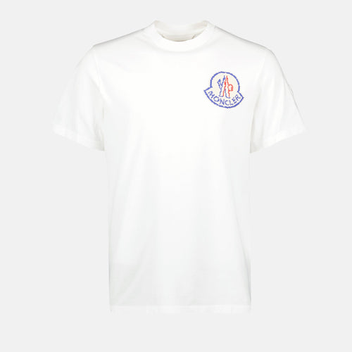 Camiseta Blanca con Logo de Moncler