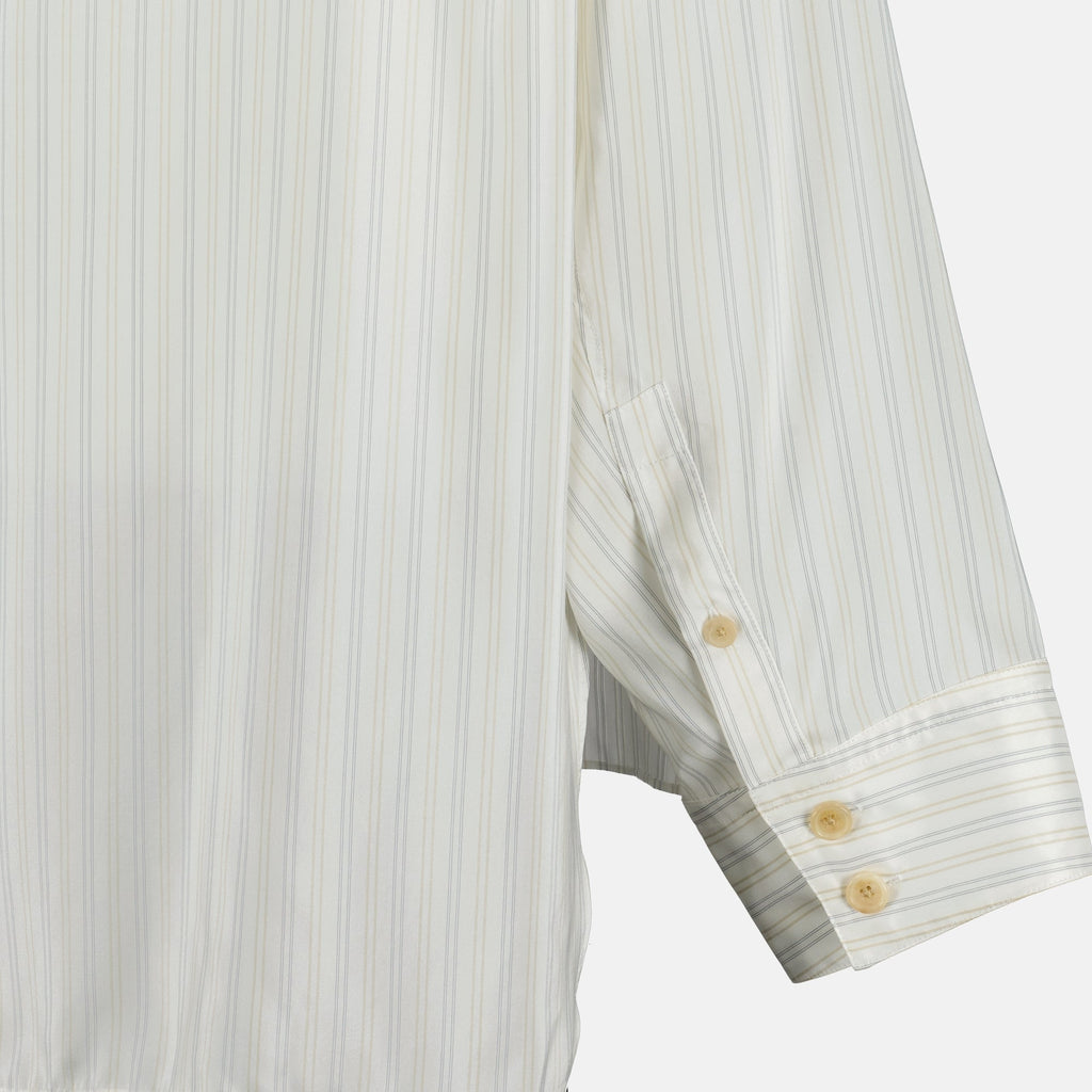 Khaite striped shirt, silk shirt, classic collar shirt, long sleeve shirt, designer womenswear