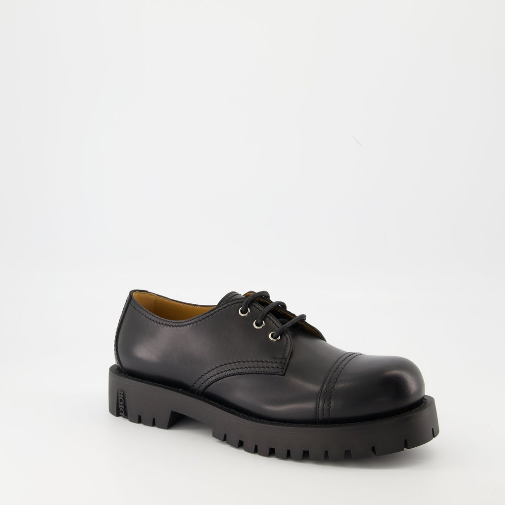 Dior Derby Explorer III, men's leather shoes, black lace-up shoes, luxury footwear, comfortable dress shoes