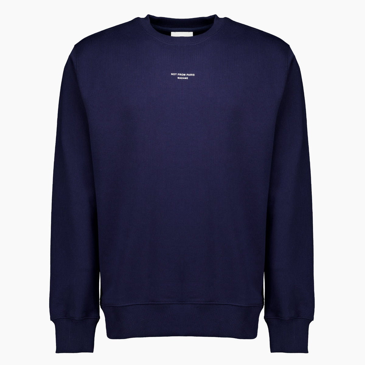 Sudadera con eslogan azul marino