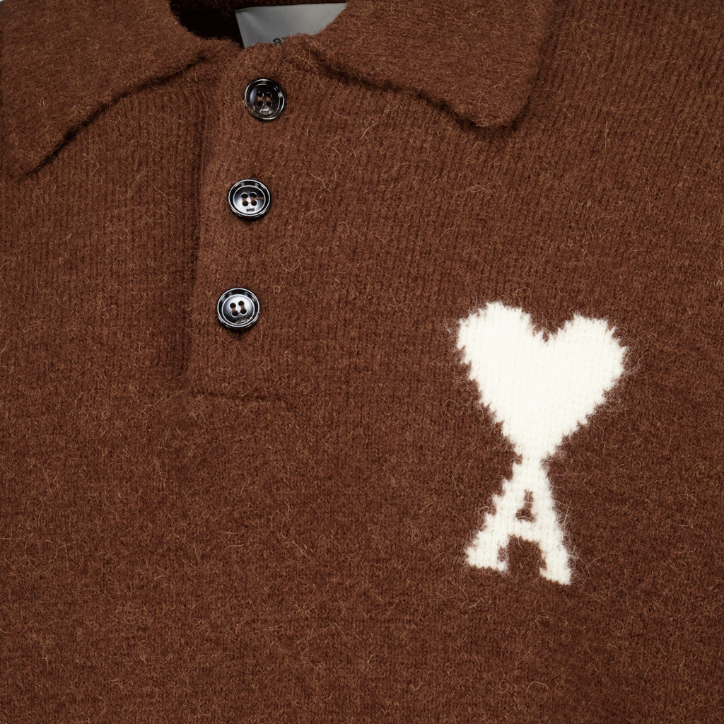 Pull en laine et alpaga marron