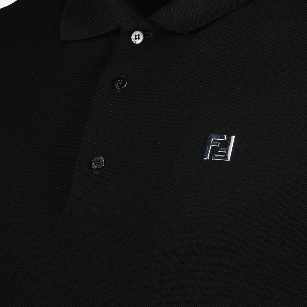 black pique cotton polo fendi men 15241373778300