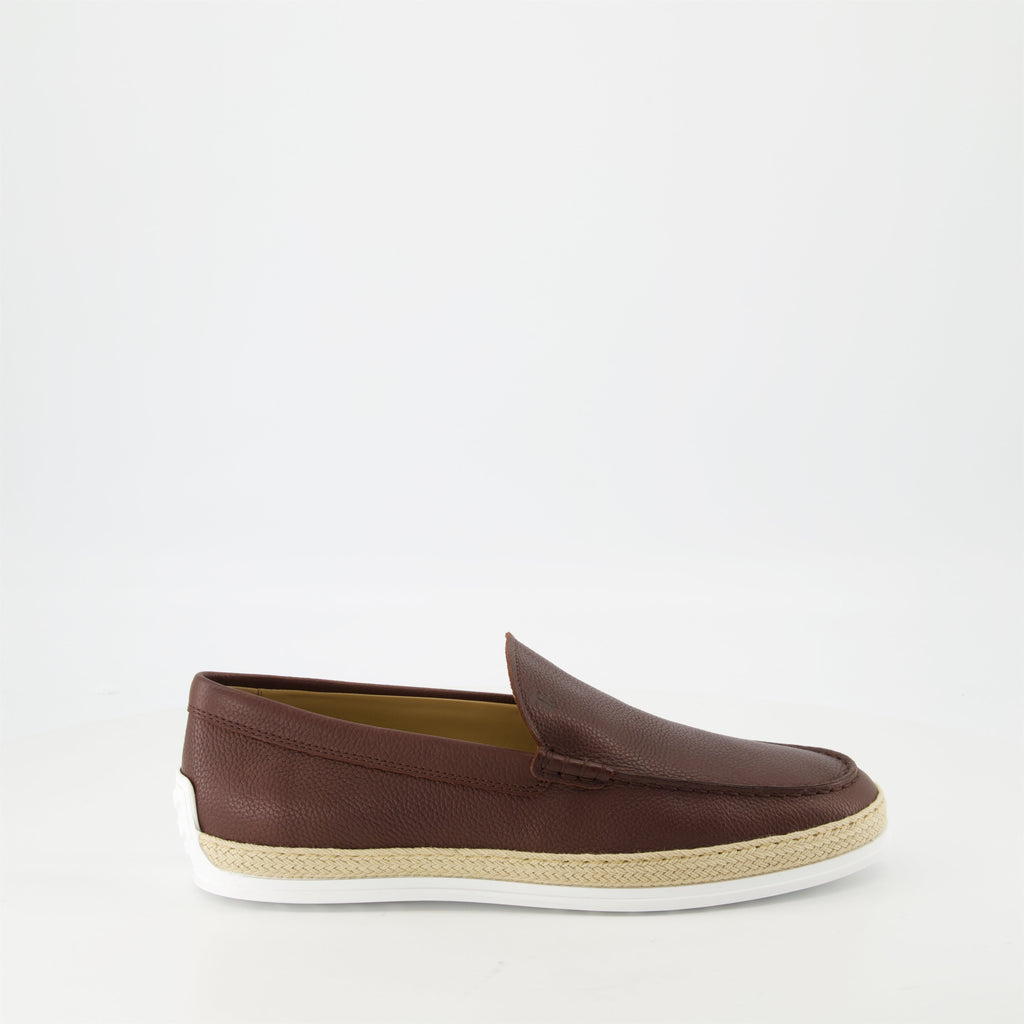leather moccasins, Tod's shoes, brown moccasins, stylish footwear, artisanal leather shoes