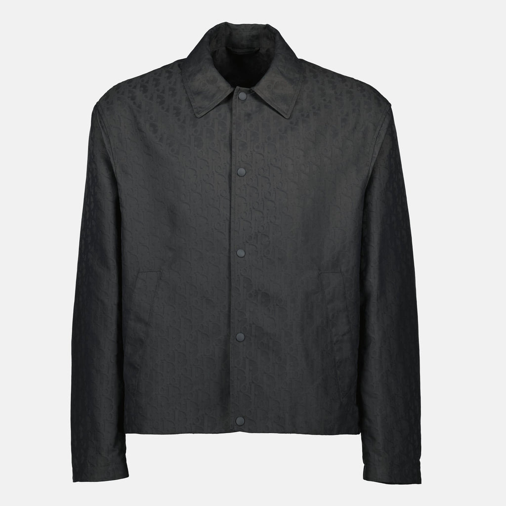 Dior jacket, grey jacket, Dior Oblique, men's outerwear, luxury fashion