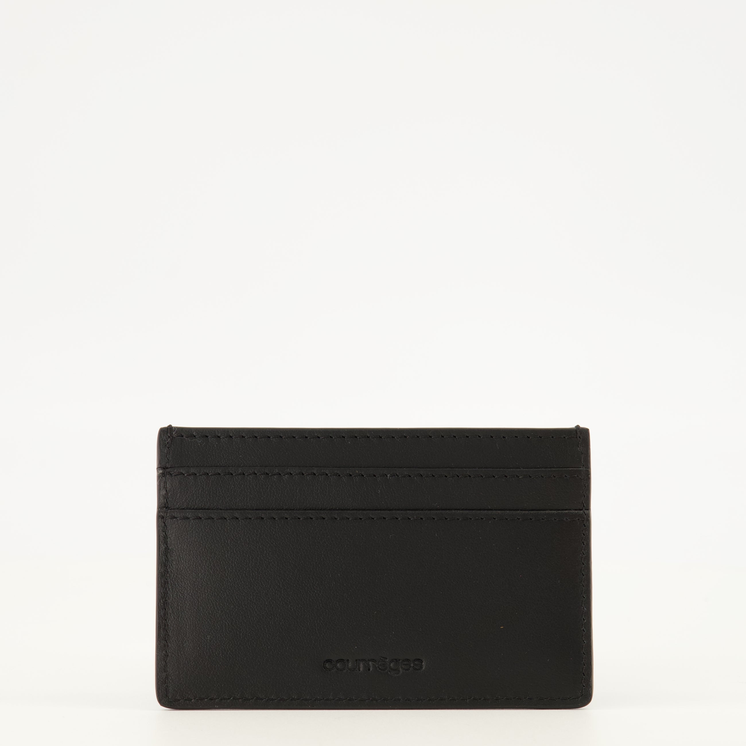 Porte-Cartes AC en Cuir Noir