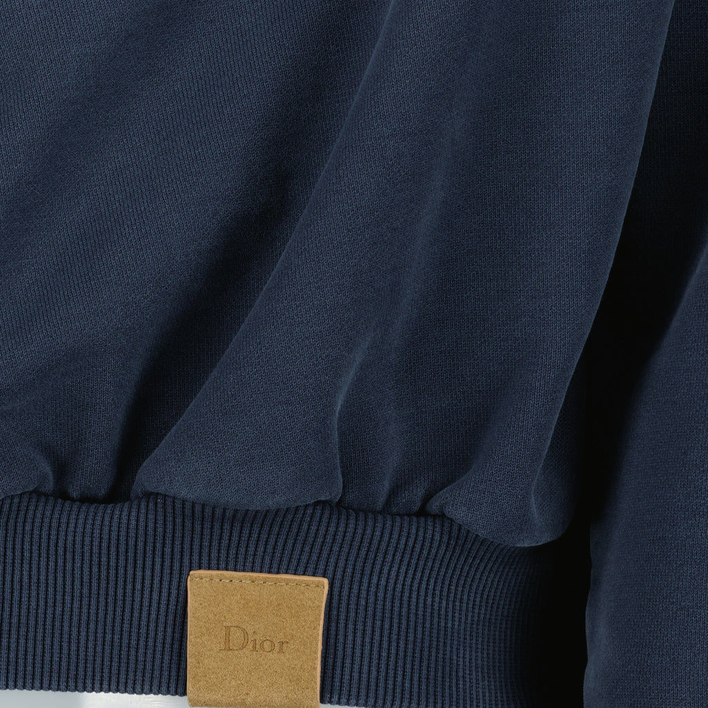 Sweatshirt à col bénitier bleu marine