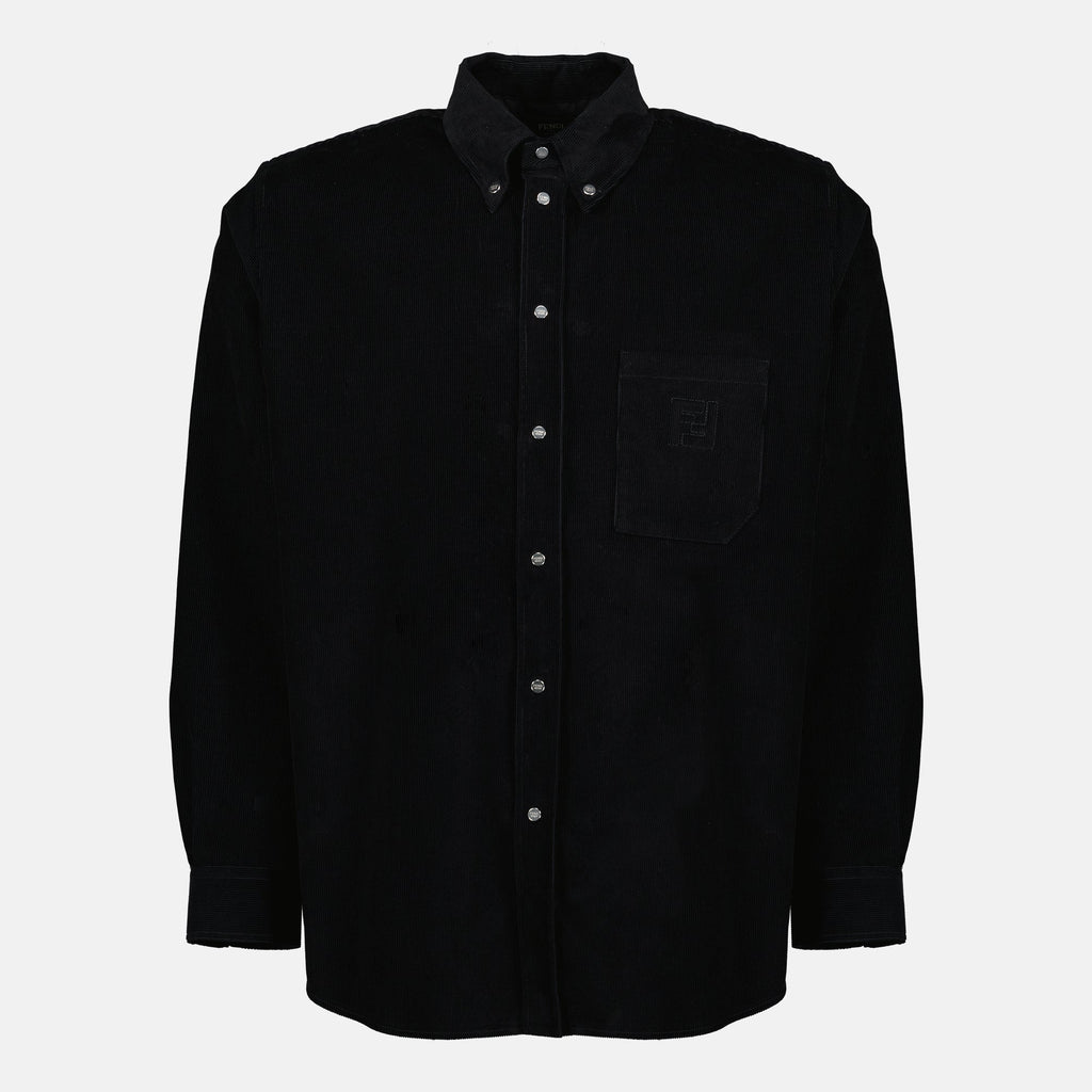 フェンディのメンズベルベットシャツの画像 - シーズン春夏2026 - 前面ビュー