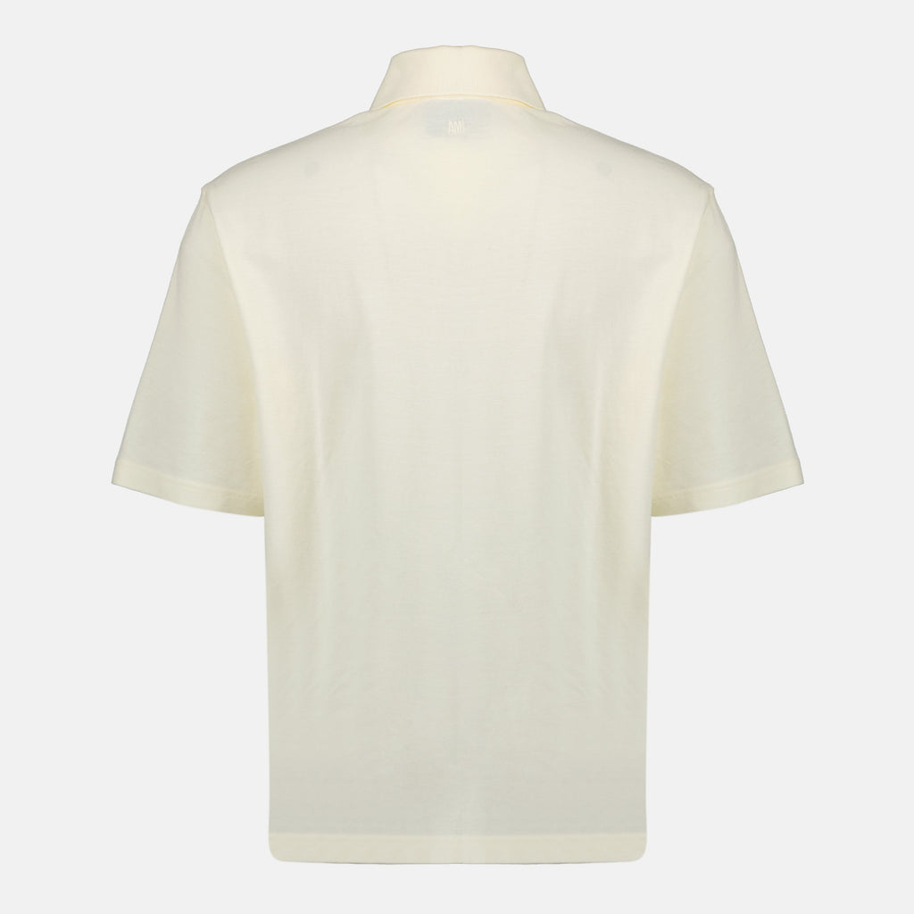 Imagen del Polo Ami de Coeur Tissé Azul Marino de Ami PARIS para Unisex - Temporada Primavera-Verano 2026 - Vista trasera