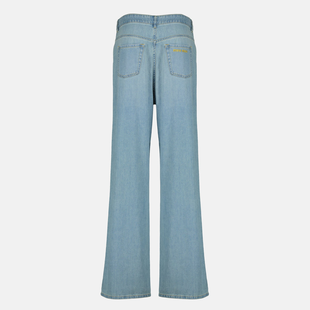 Bild von weiten Jeans von Miu Miu für Frauen - Saison Frühling-Sommer 2026 - Rückansicht