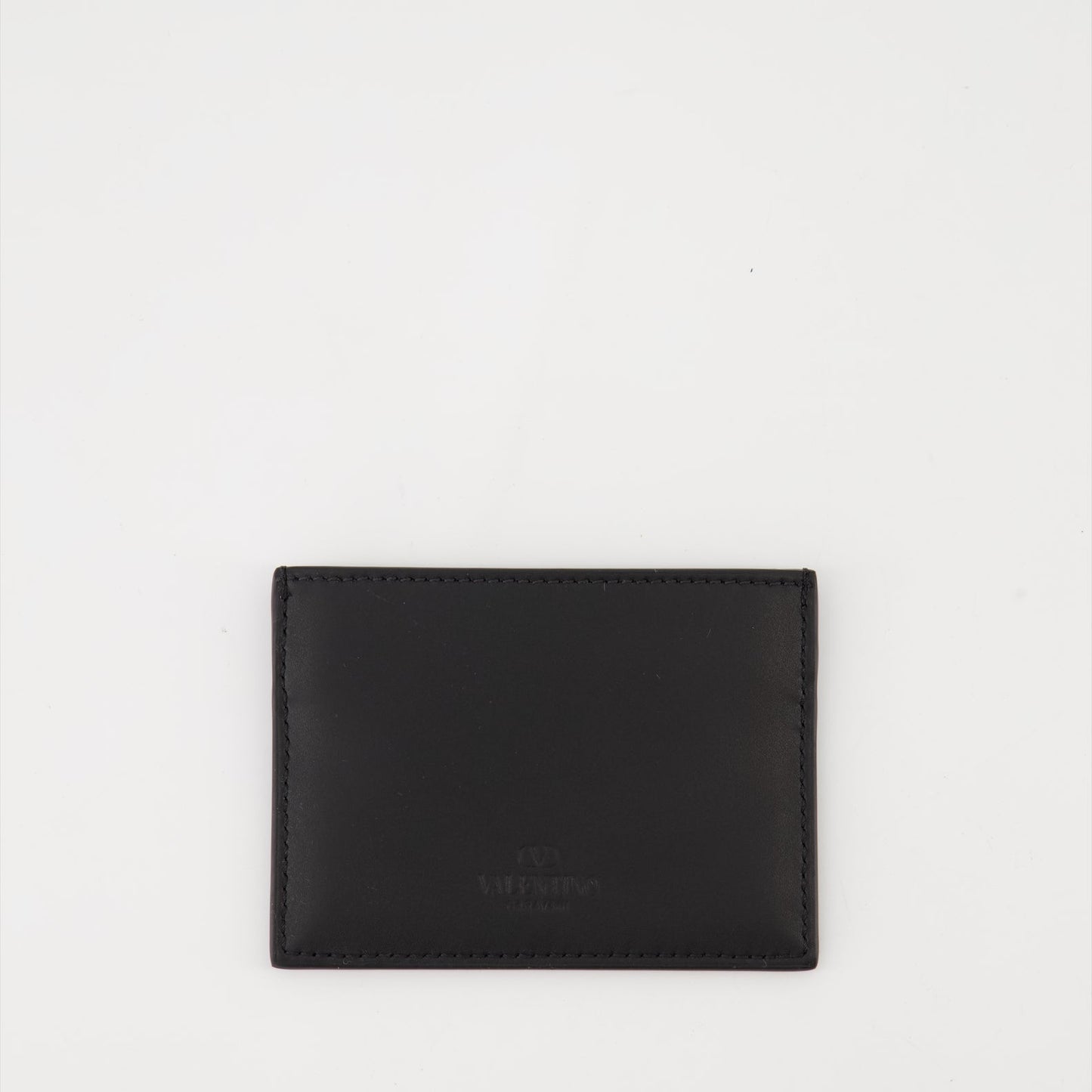 Valentino Garavani, leather card holder, luxury accessories, black card holder, designer leather goods