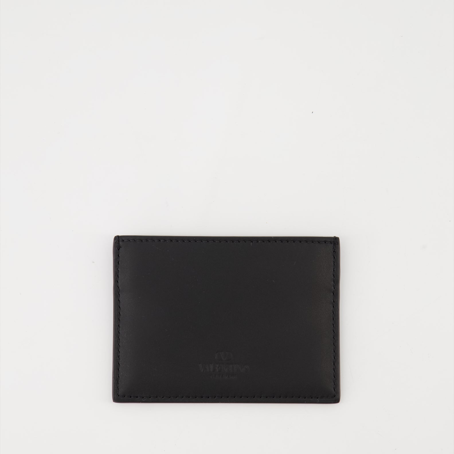 Valentino Garavani, leather card holder, luxury accessories, black card holder, designer leather goods