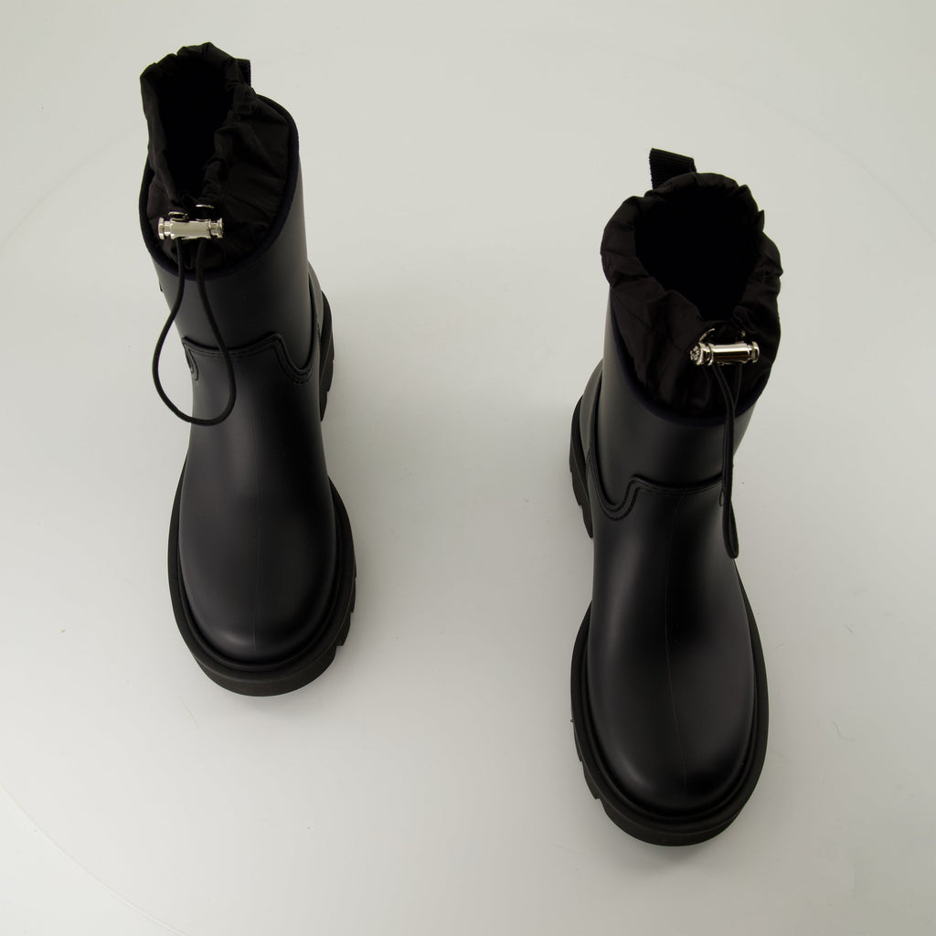rain boots, Moncler, black boots, waterproof footwear, autumn-winter collection