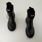 rain boots, Moncler, black boots, waterproof footwear, autumn-winter collection