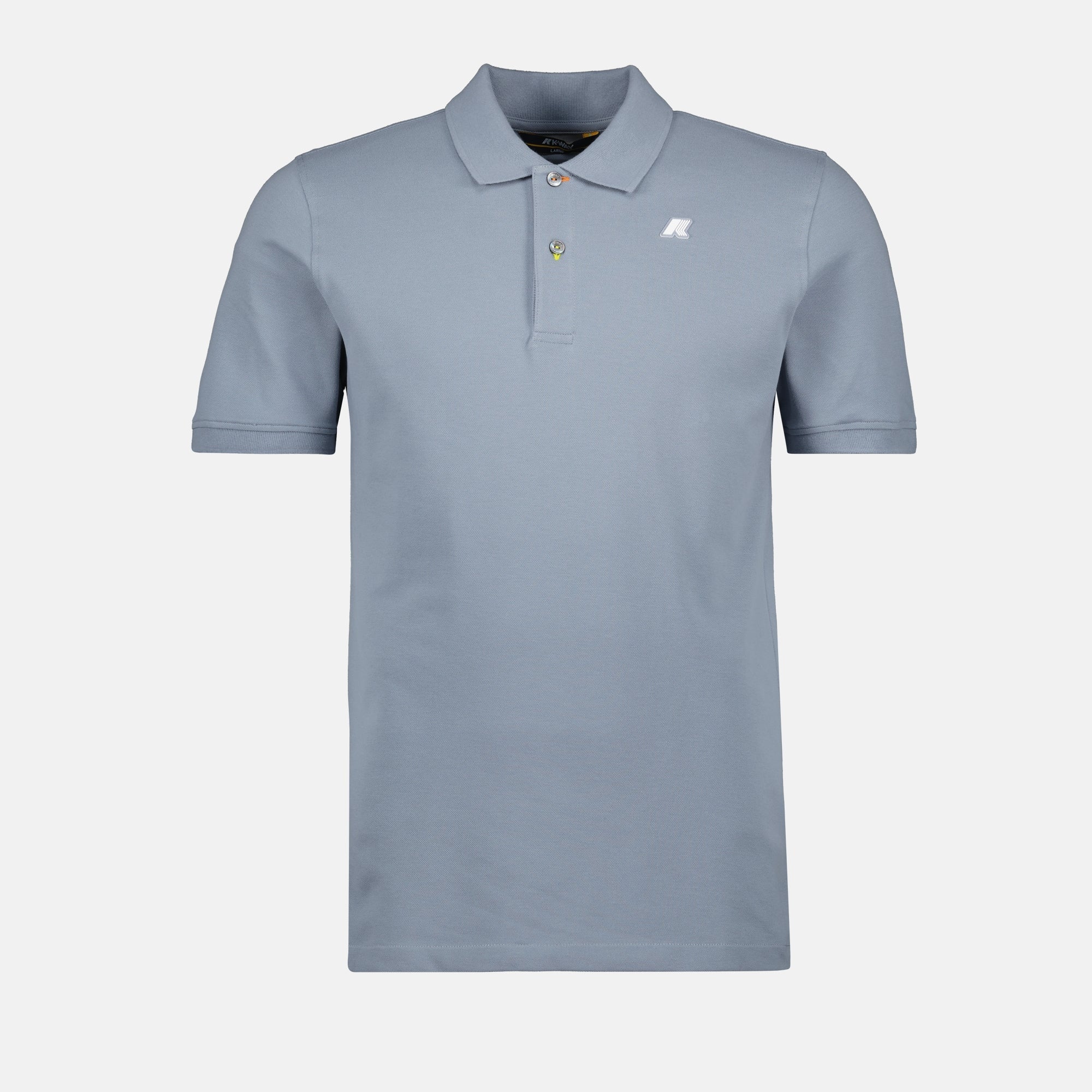 Polo Vinnie, grey polo shirt, cotton piqué, K-Way polo, classic collar