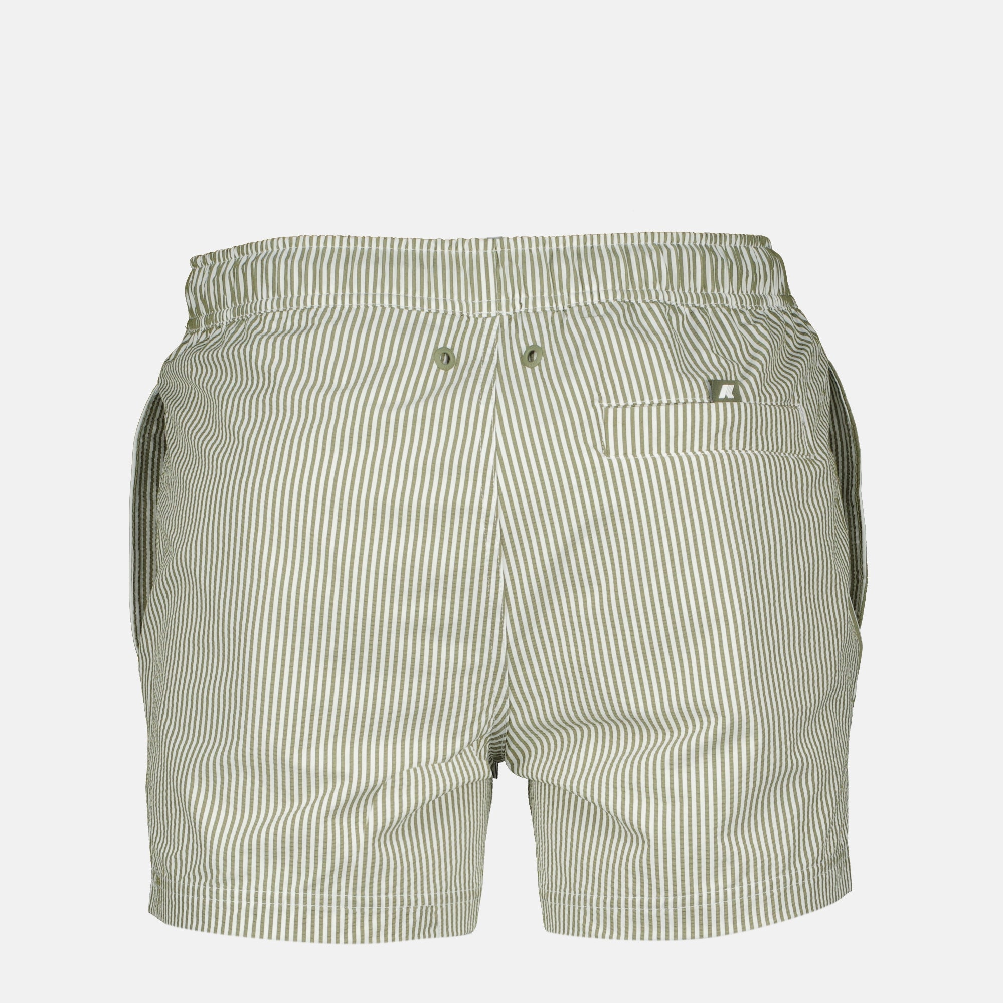 striped swimwear, K-Way swimwear, summer collection, men's swim shorts, beachwear