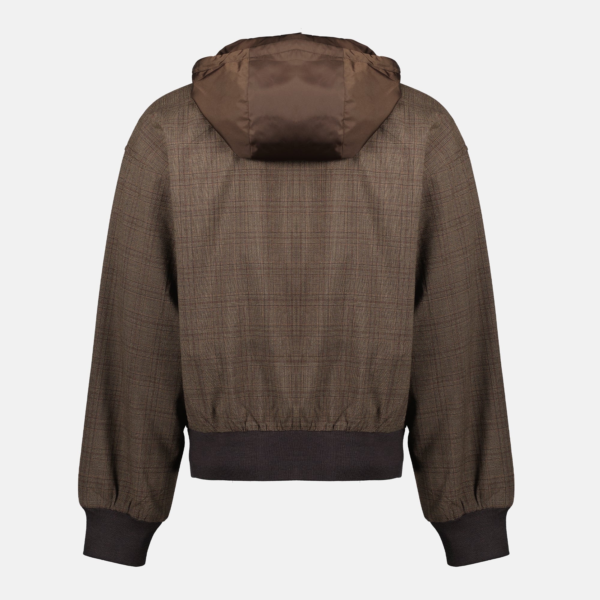 프라다 울 체크 재킷