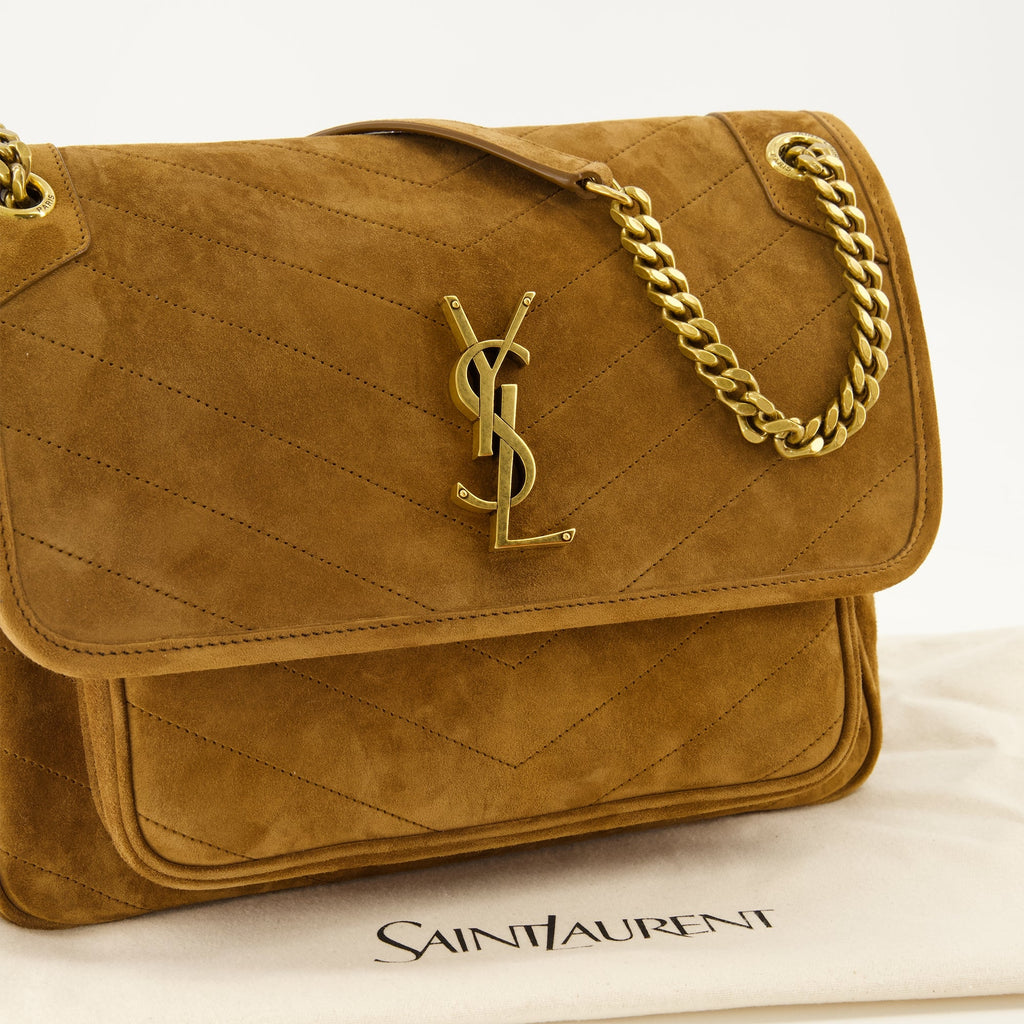 Sac porté épaule Niki Medium en daim