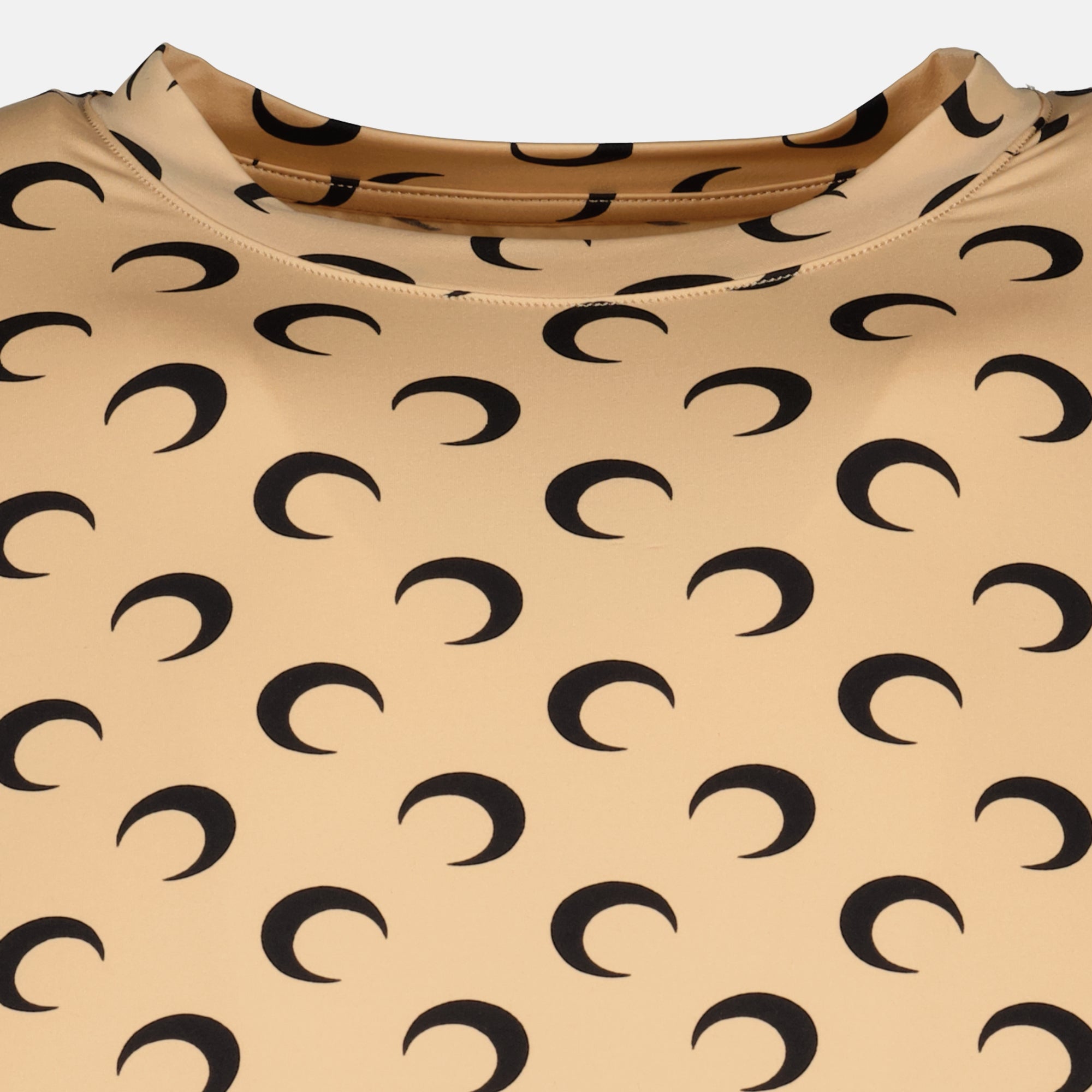 Marine Serre, Moon Jersey Top, beige top, unisex clothing, Fall-Winter collection