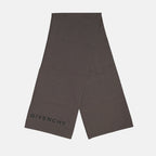 Bild des taupefarbenen Wolle 4G Schals von Givenchy für Unisex - Saison Herbst-Winter 2024 - Rückansicht