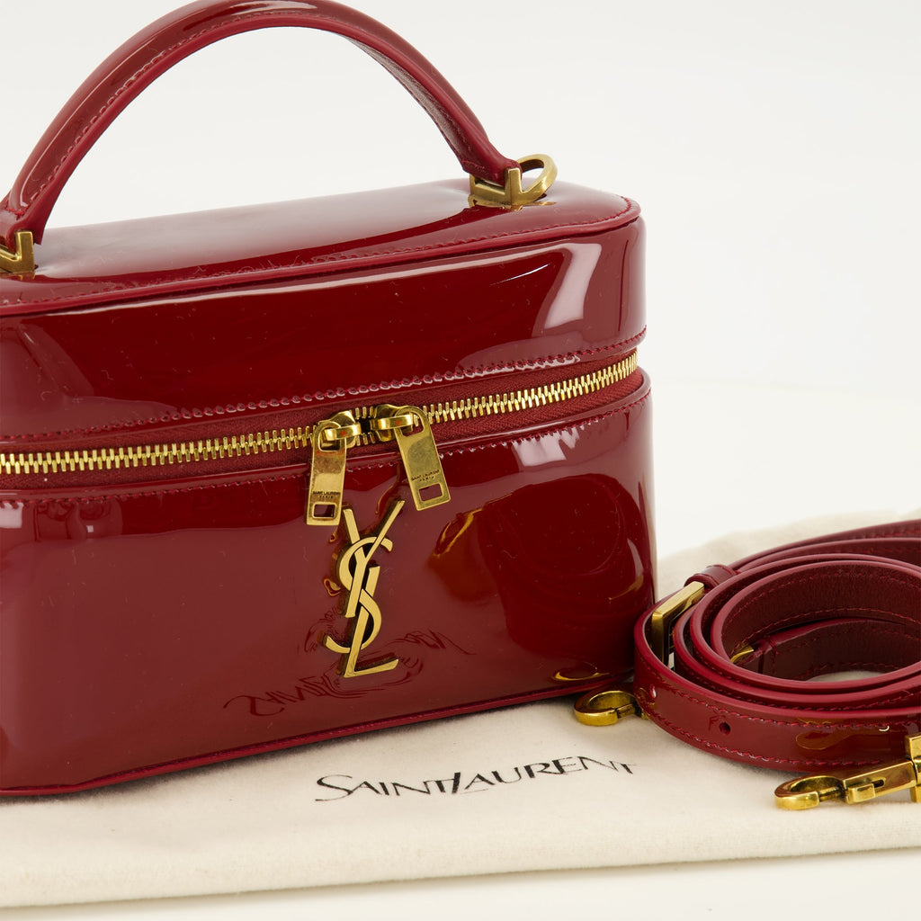 Gaby Vanity Bag in Red Patent Leather