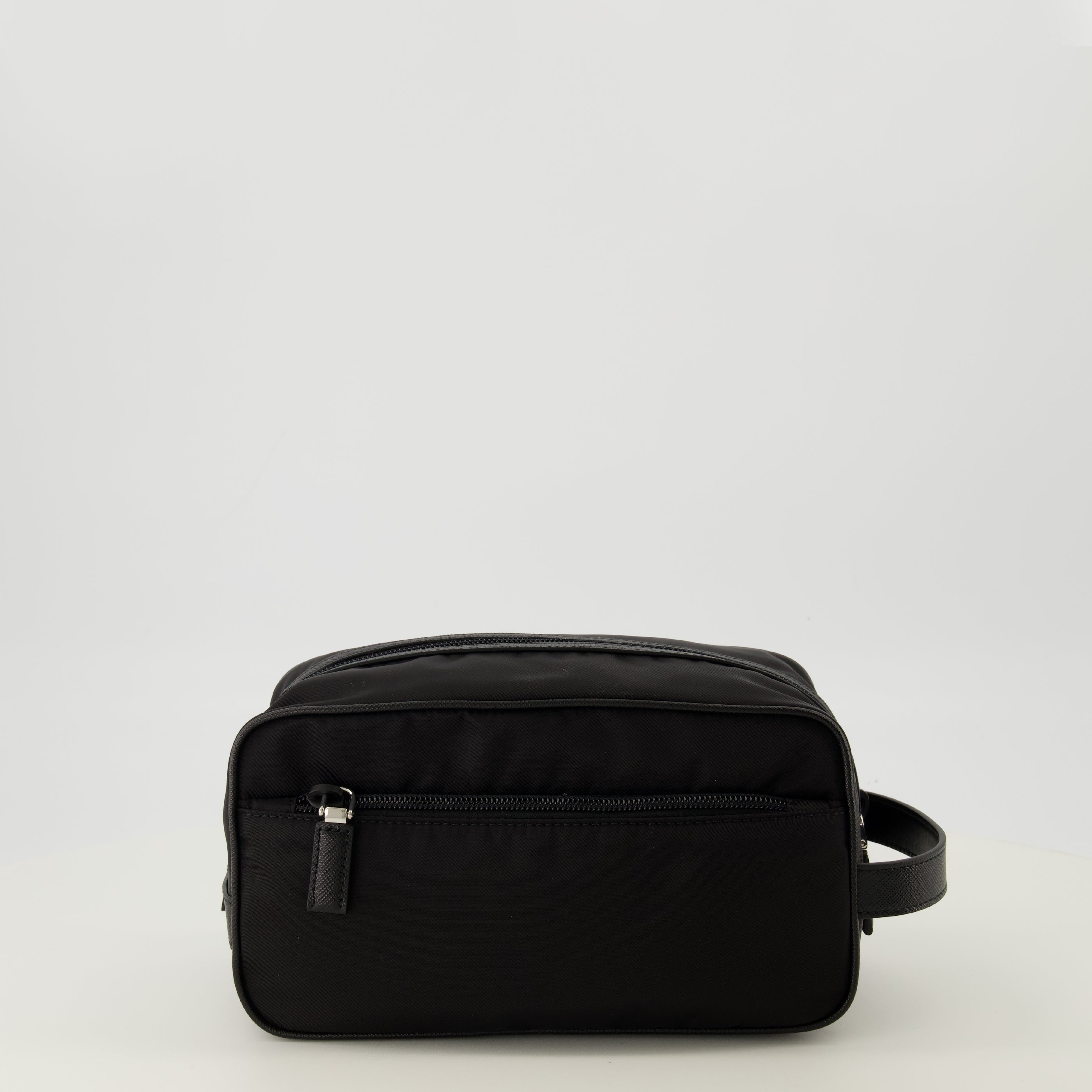 Image of Re-nylon and Saffiano Leather Pouch by Prada for Men - Season Spring-Summer 2026 - Back View