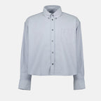 oversized shirt, AMI Paris, organic cotton clothing, unisex fashion, grey shirt