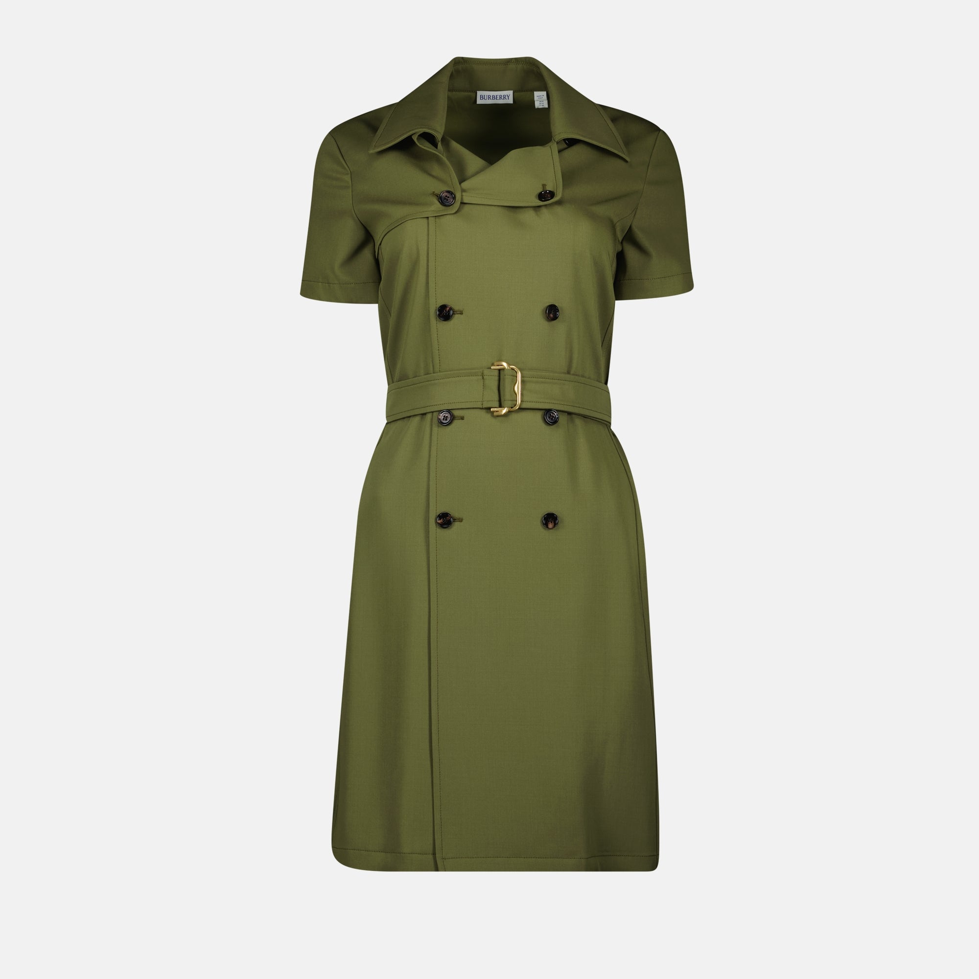 Mid-Length Green Trench Dress - Burberry - Women