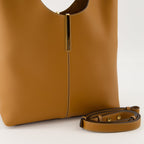 Tod's Shopping Tote, calfskin leather tote, brown handbag, designer tote bag, seasonal collection accessory