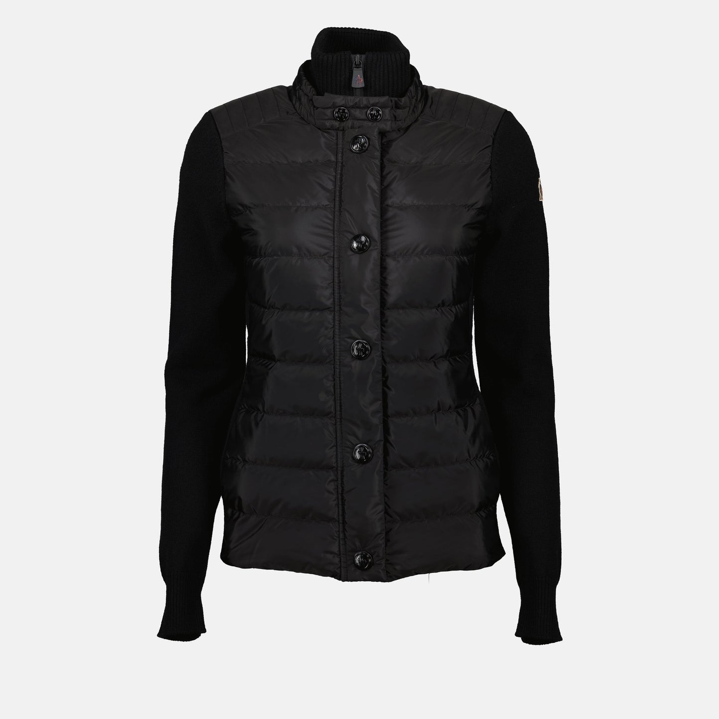 Moncler Grenoble jacket, bi-material jacket, black wool jacket, tailored fit jackets, Fall-Winter fashion