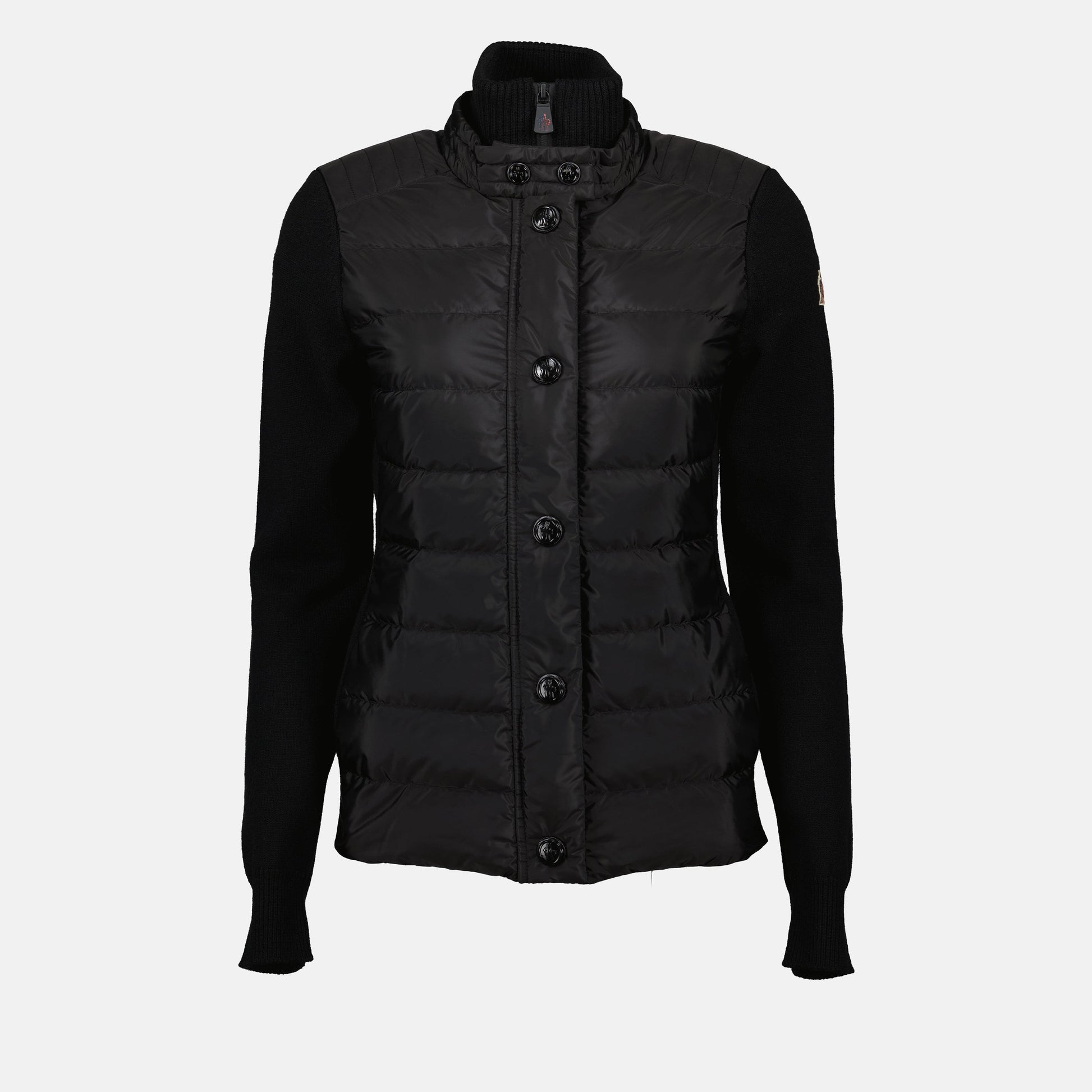 Moncler Grenoble jacket, bi-material jacket, black wool jacket, tailored fit jackets, Fall-Winter fashion