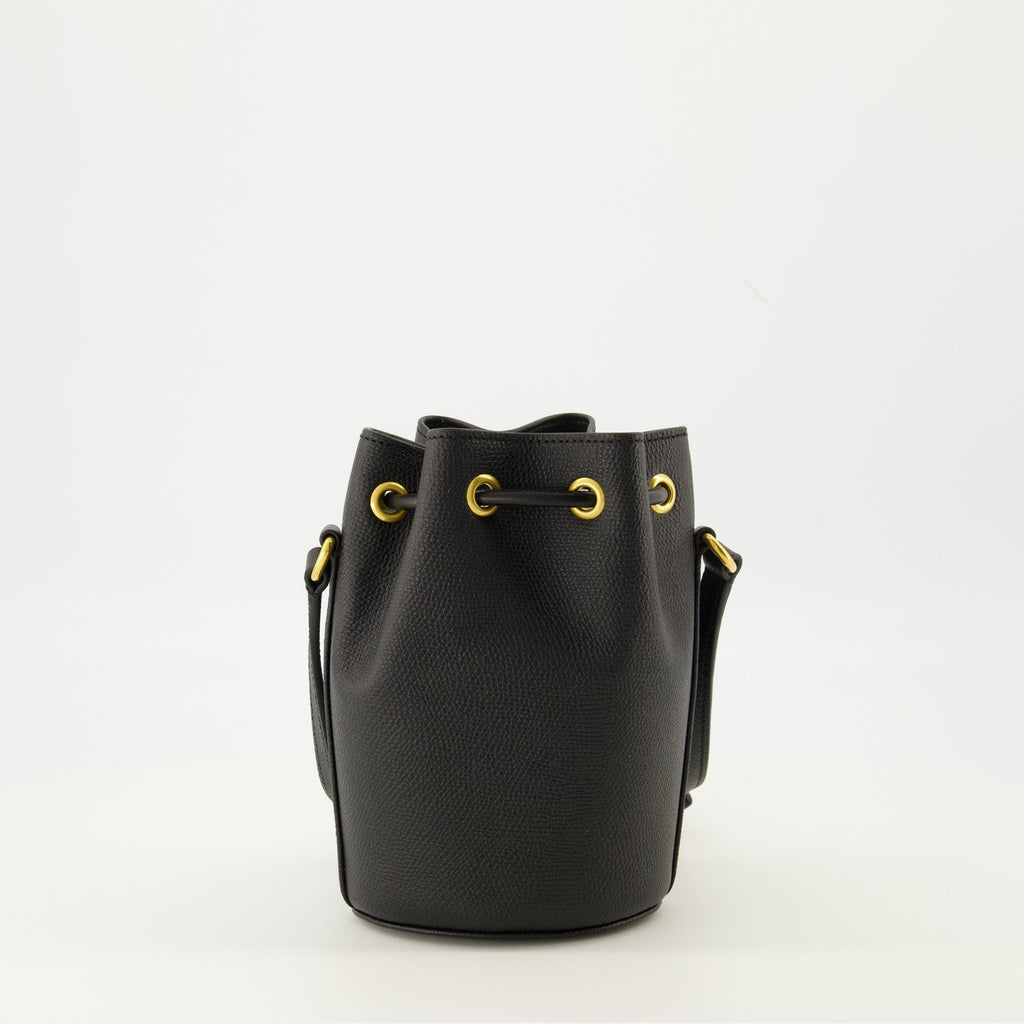 Valentino Garavani VLogo bag, black leather bucket bag, designer accessories, high-end handbags, luxury fashion bags