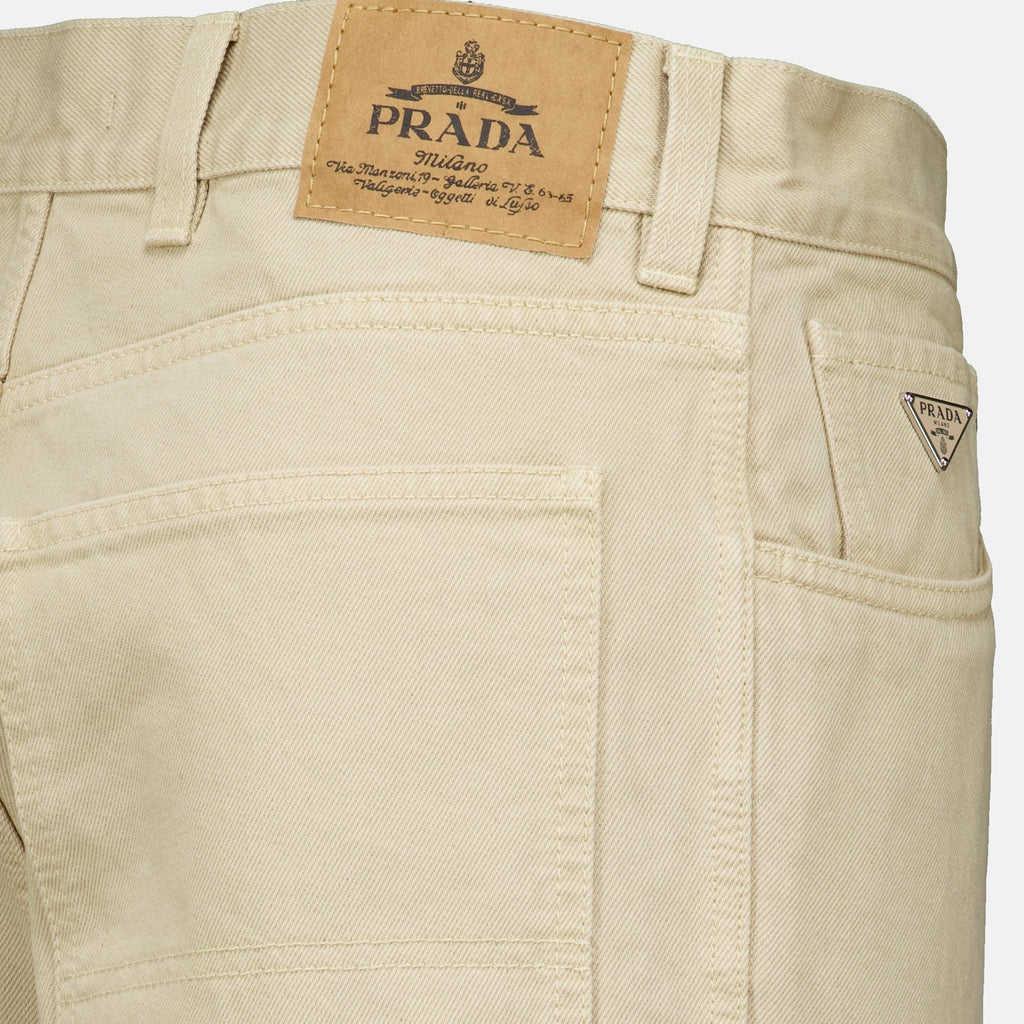 Pantalons en Denim Beige