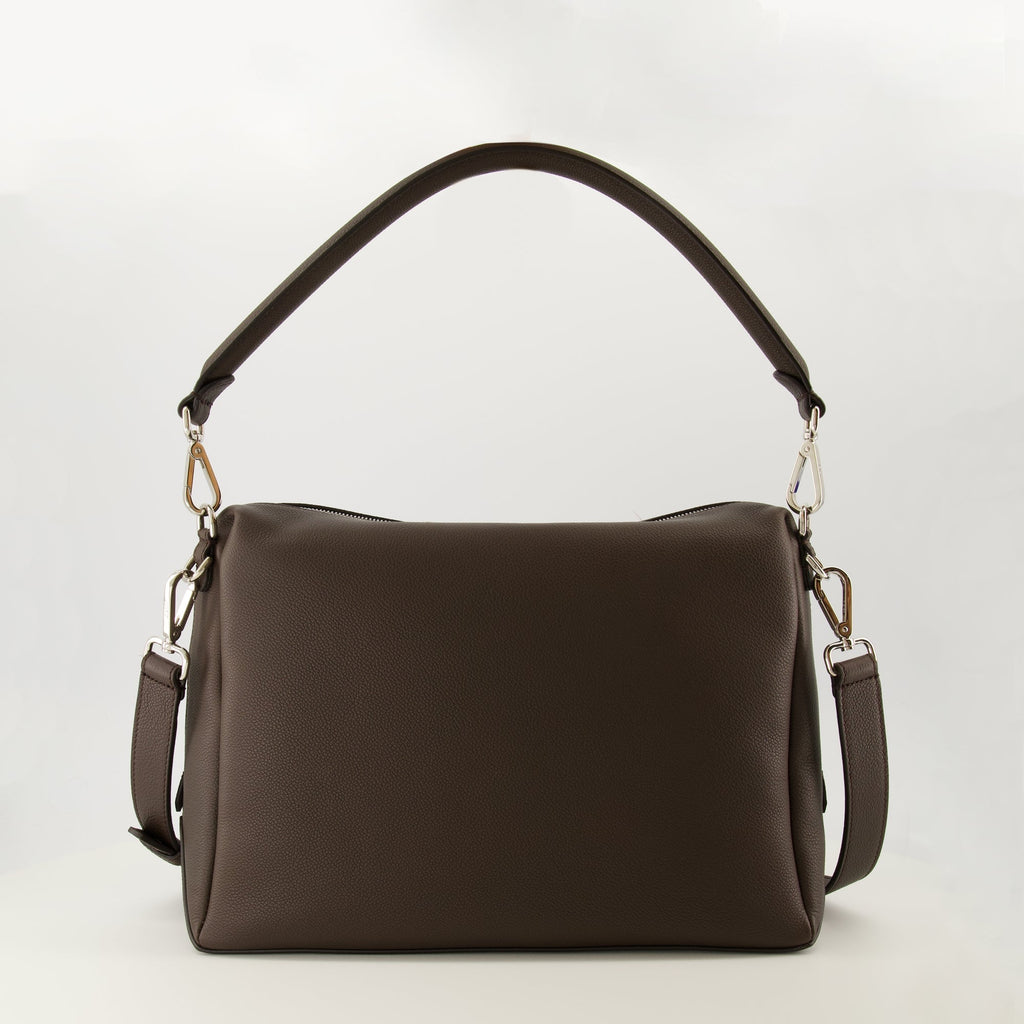 Fendi handbag, camel leather bag, designer accessories, luxury bags, high-end handbags