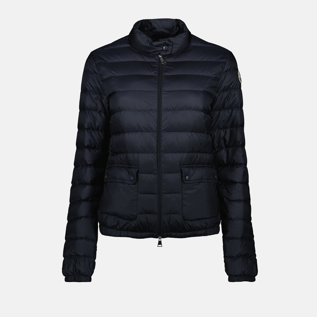 Moncler Lans Down Jacket, navy blue jacket, women’s outerwear, foldable design, luxury brand jacket
