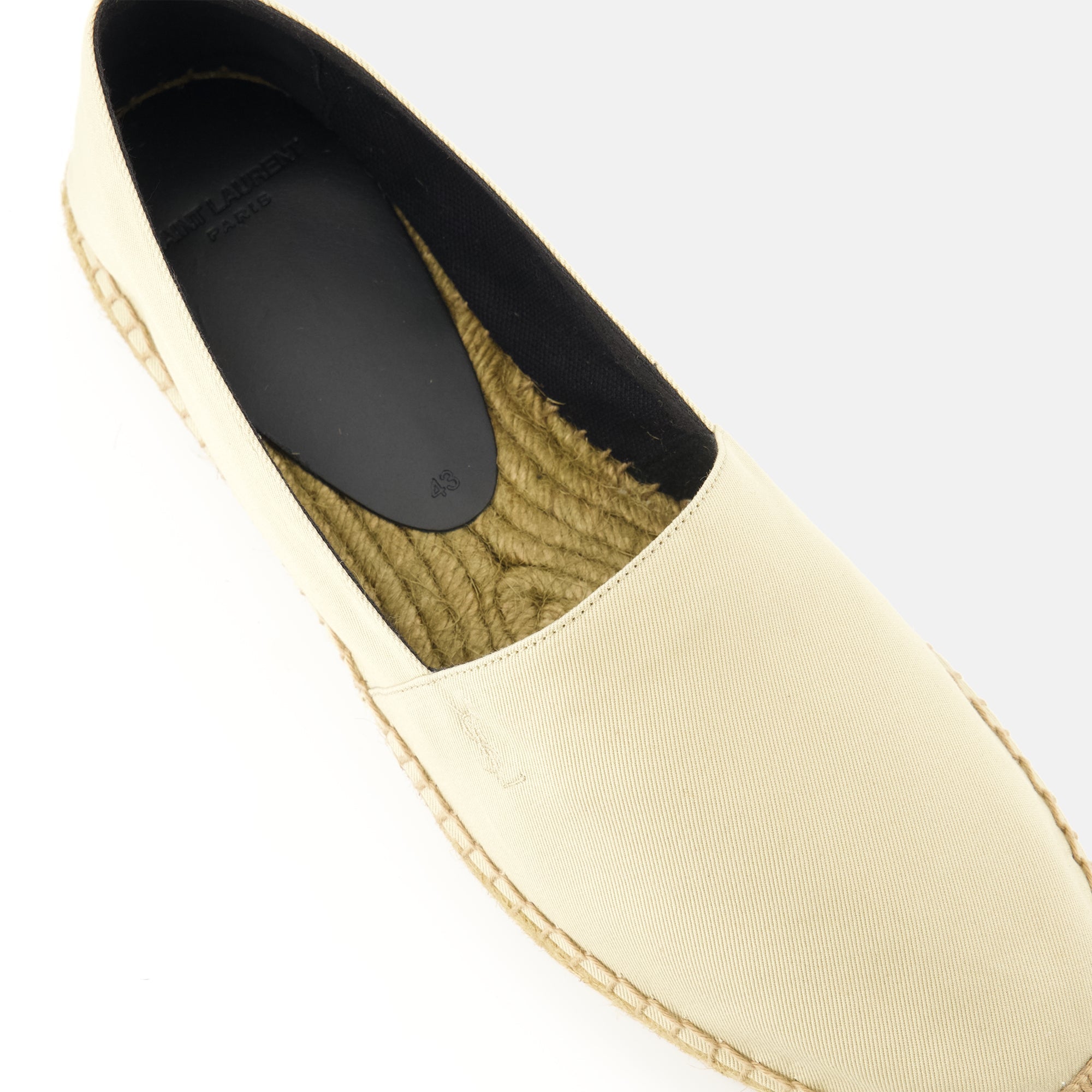 Saint Laurent espadrilles, beige espadrilles, men's summer footwear, non-slip espadrilles, gabardine shoes