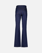 Fendi Flared Jeans, Women's Blue Jeans, Luxury Denim, Cotton Trousers, Minimalist Style