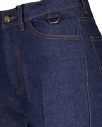 Fendi Flared Jeans, Women's Blue Jeans, Luxury Denim, Cotton Trousers, Minimalist Style