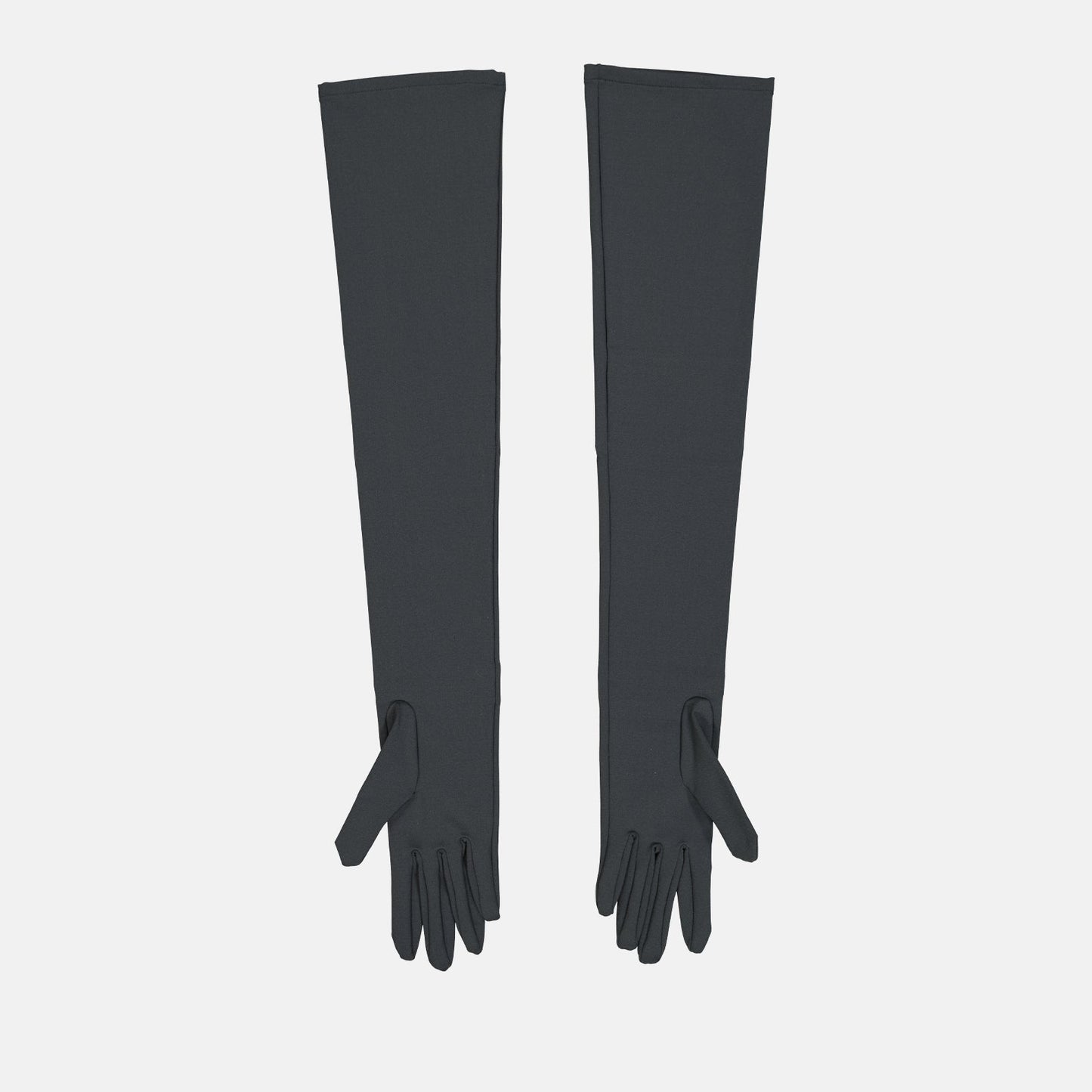 Dolce & Gabbana gloves, long grey gloves, luxury women's accessories, elegant gloves, high-end fashion