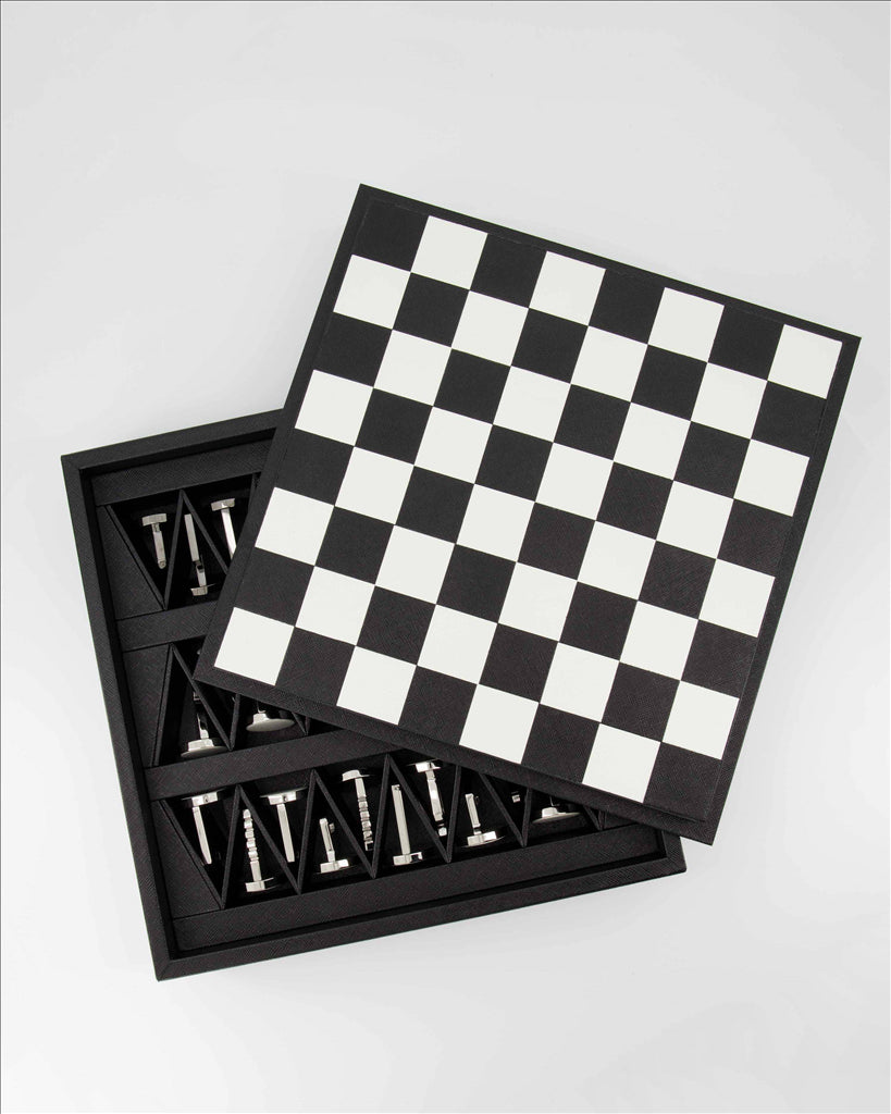 Luxury Chess Set, Prada, Saffiano Leather, Luxury Interior Decoration, Premium Gaming Experience