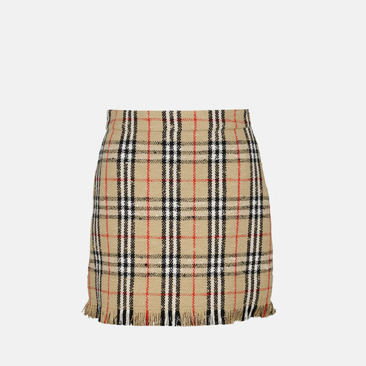 Burberry, women's plaid skirt, luxury fashion, Catia skirt, high-end clothing