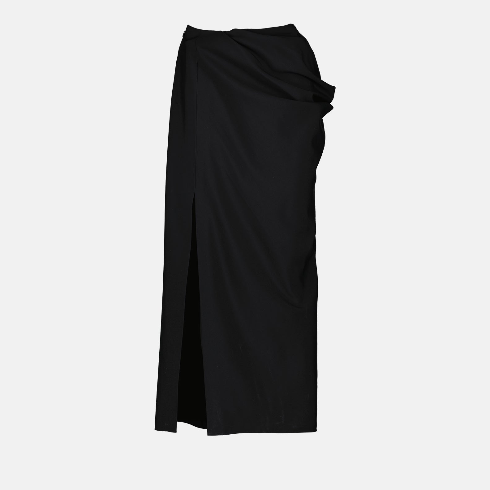 Draped Skirt, Alexander McQueen Skirt, Luxury Skirt, High-Fashion Skirt, Split Skirt