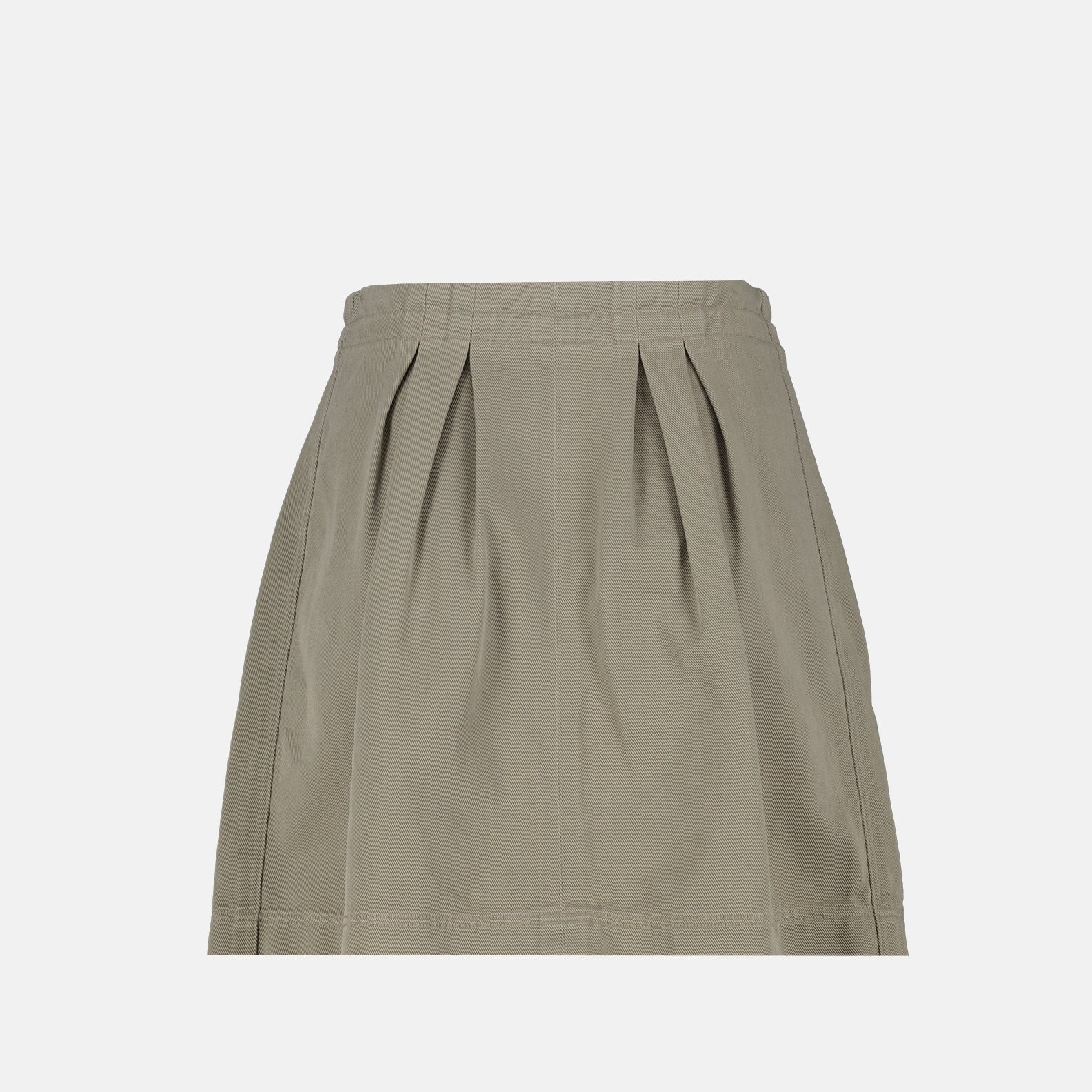 Fendi skirt, luxury drill skirt, kaki green skirt, high-end women's fashion, designer cotton skirt